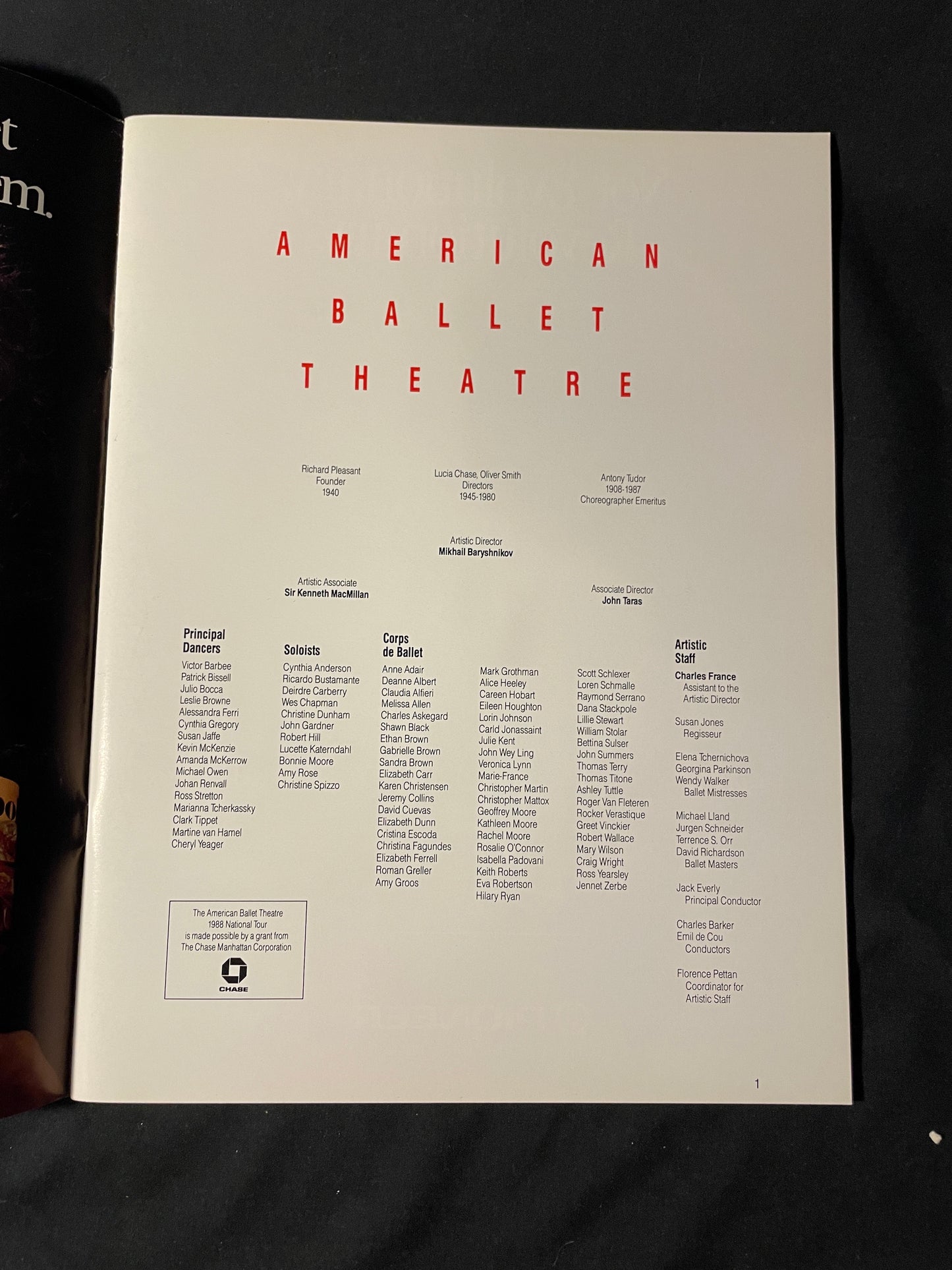 ABT 1988 Souvenir Program