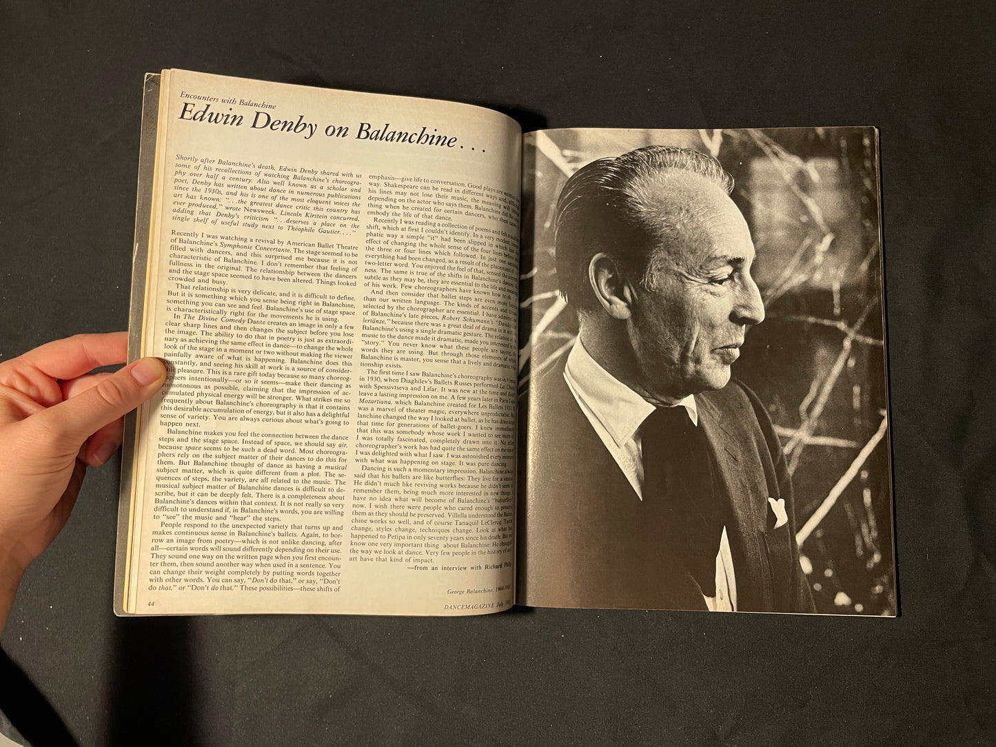Dance Magazine 1983 Celebrating George Balanchine