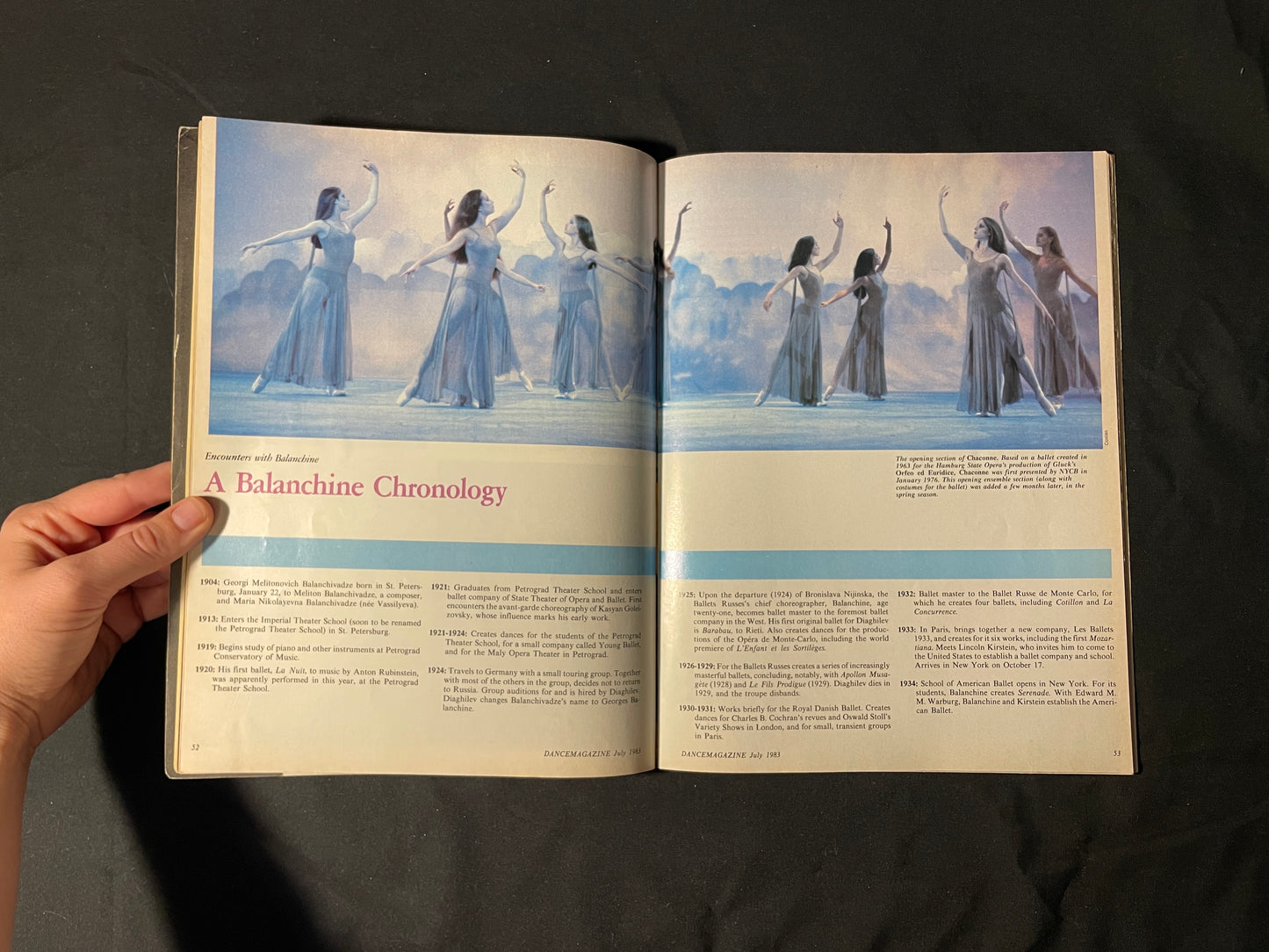 Dance Magazine 1983 Celebrating George Balanchine