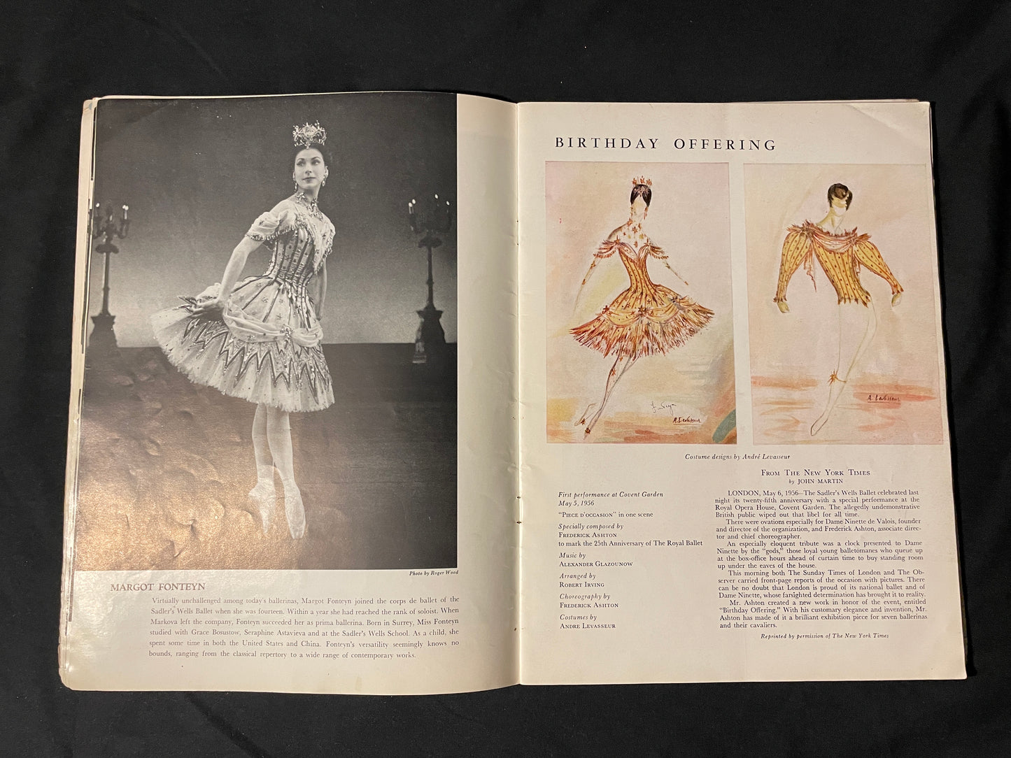 The Royal Ballet 1958 Souvenir Program