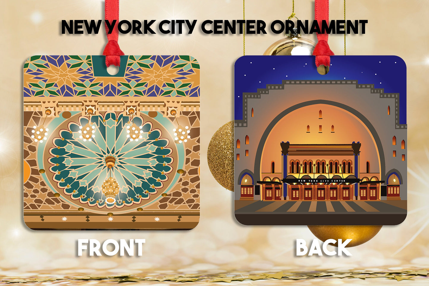 New York City Center Christmas Ornament // New York City // Architecture // Theater