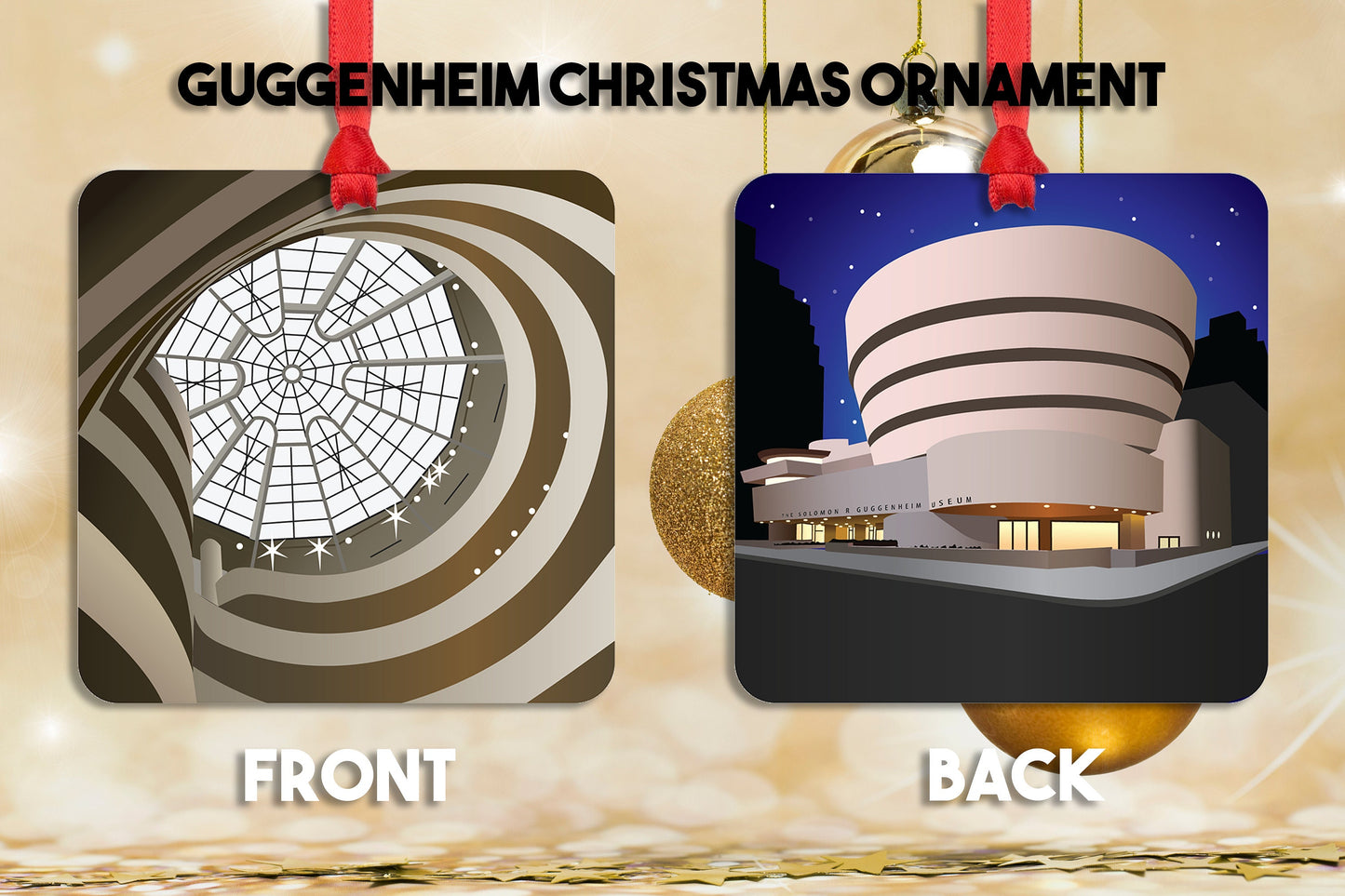 Guggenheim Museum Christmas Ornament // New York City // Architecture // Museum