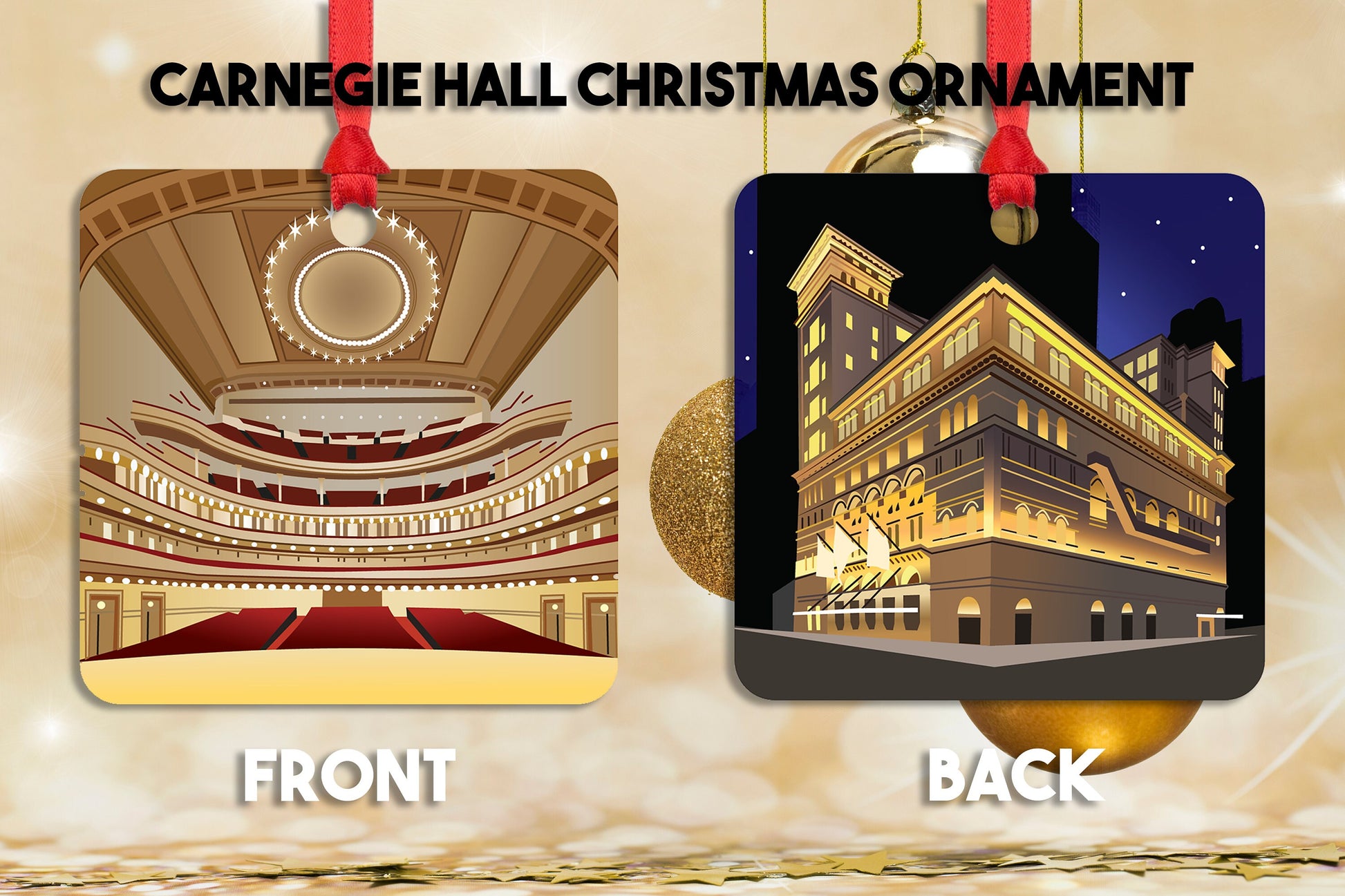 Carnegie Hall Christmas Ornament // New York City // Architecture // Theater