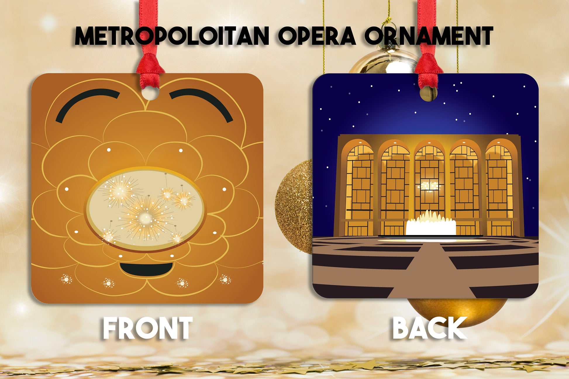 Metropolitan Opera House Christmas Ornament // New York City // Architecture // Theater