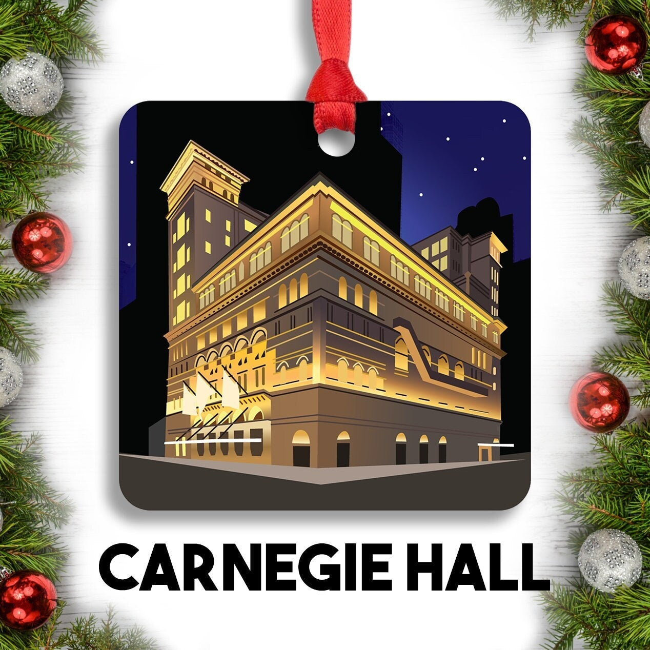 Carnegie Hall Christmas Ornament // New York City // Architecture // Theater