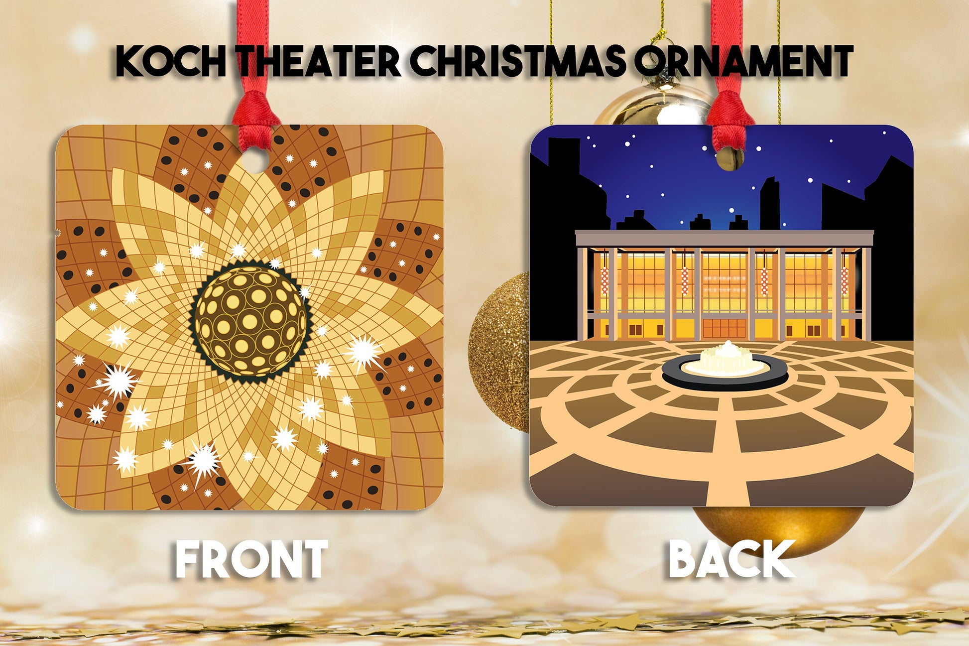 David H. Koch Theater Christmas Ornament // New York City Ballet // Architecture // Theater