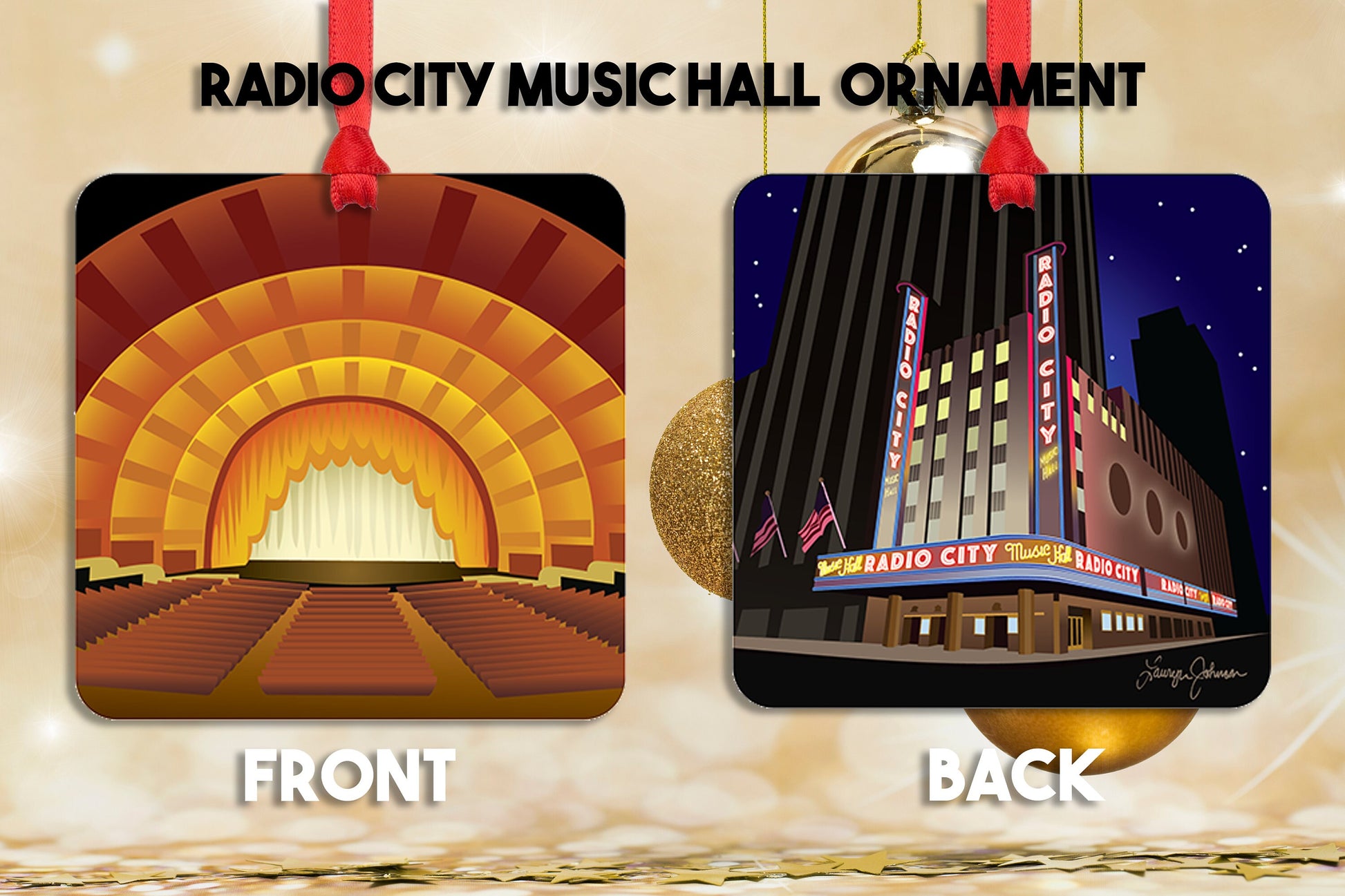 Radio City Music Hall Christmas Ornament // New York City // Architecture // Theater