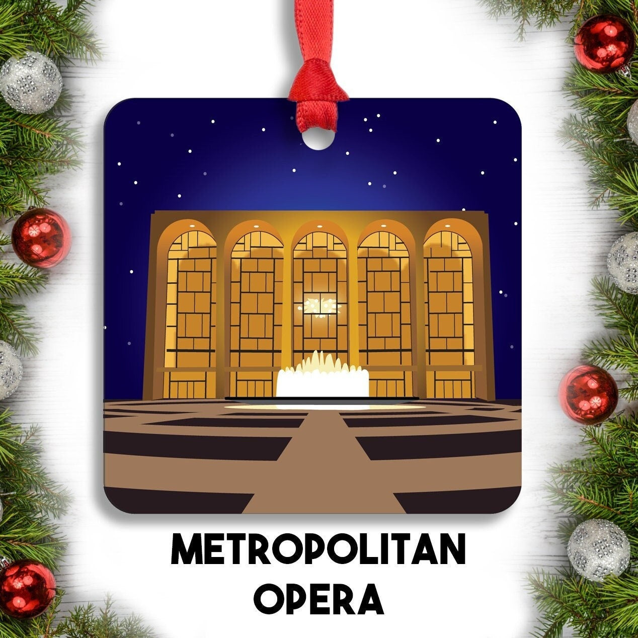 Metropolitan Opera House Christmas Ornament // New York City // Architecture // Theater