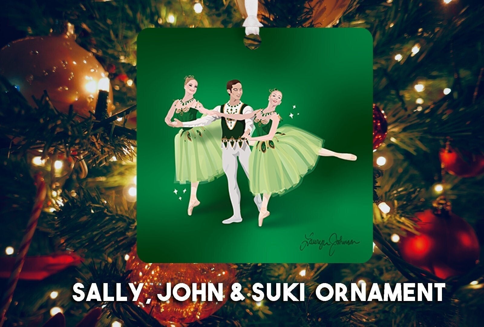Sally, John & Suki Ballet Ornament // New York City Ballet