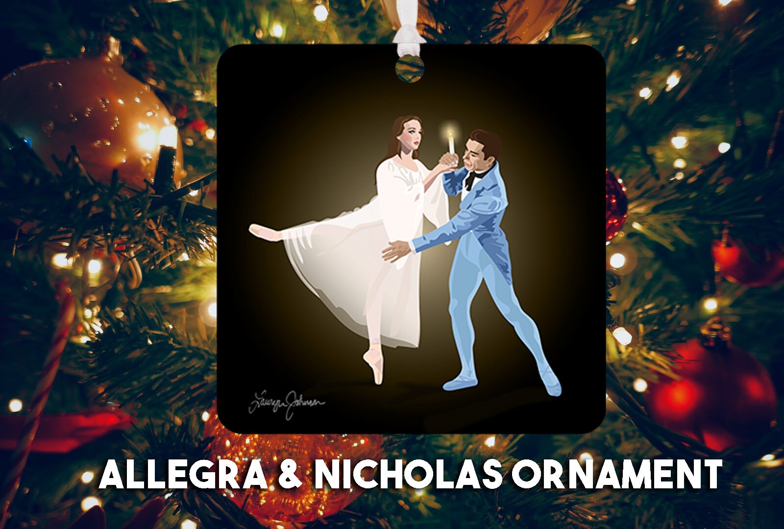 Allegra and Nicholas Ballet Ornament // New York City Ballet