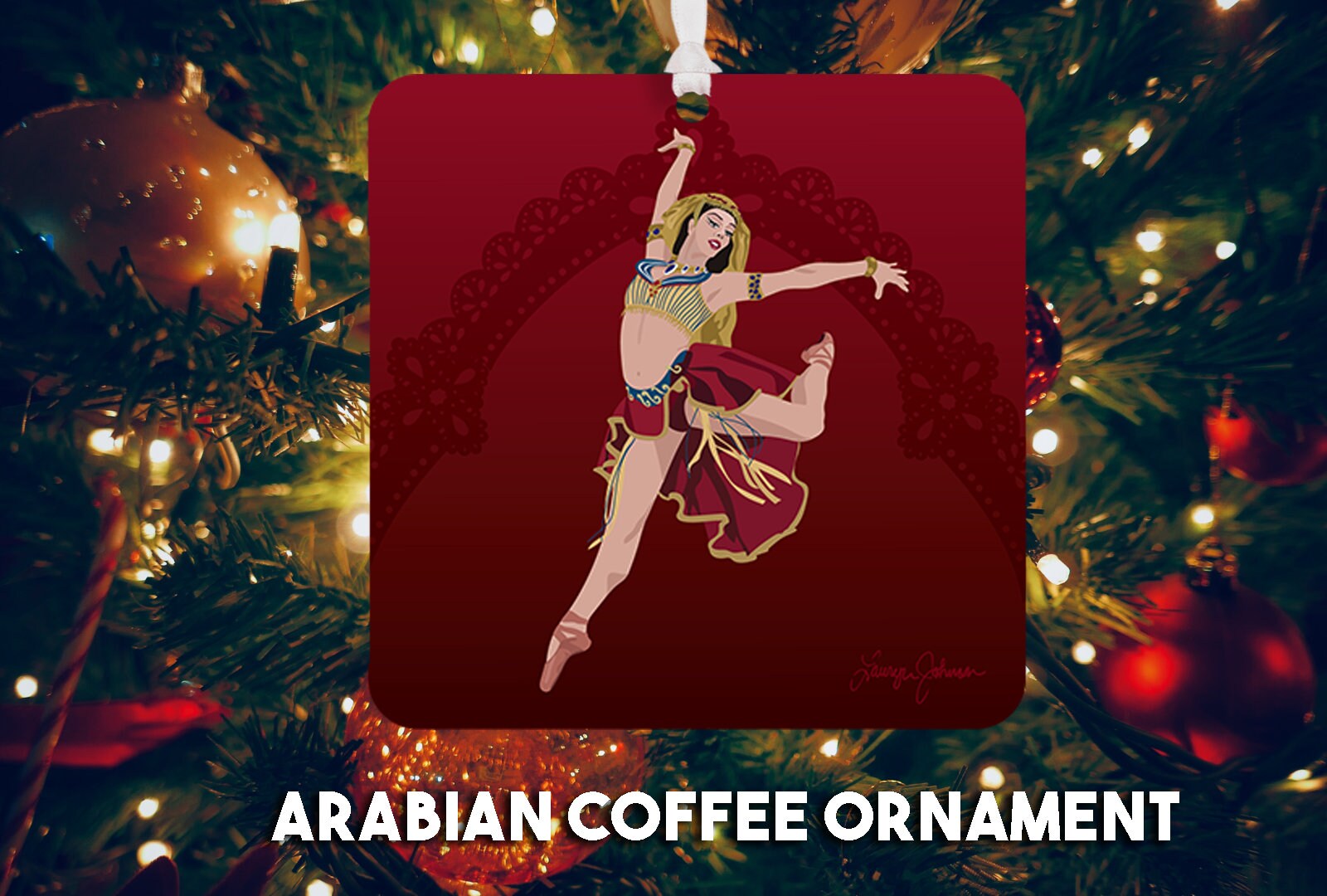 Arabian Coffee Nutcracker Ballet Ornament // New York City Ballet