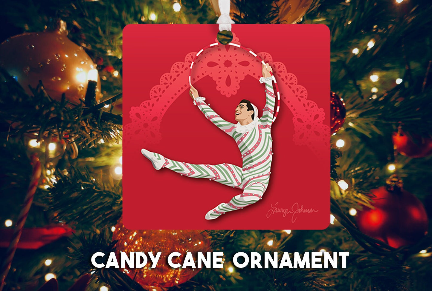 Candy Cane Nutcracker Ballet Ornament // New York City Ballet