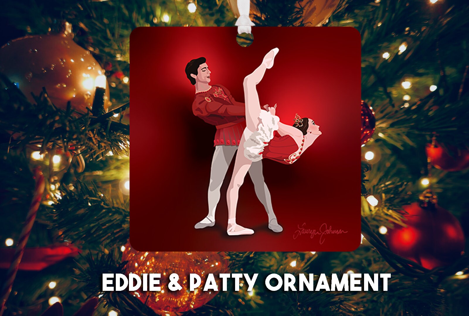 Eddie and Patty Ballet Ornament // New York City Ballet