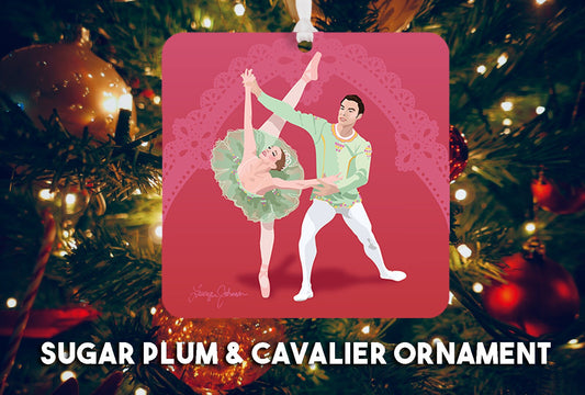 Sugar Plum & Cavalier Nutcracker Ballet Ornament // New York City Ballet